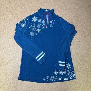 Krimson Klover Snowflake Baselayer Top Women's Ski Size XL Blue I2